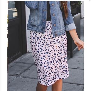 Ticked teal weekend skirt